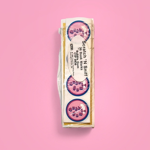 Vintage 80s CTP Scratch N' Sniff Gum Gumball Stickers + Bookmarks Sticker Sheets - Picture 3 of 4